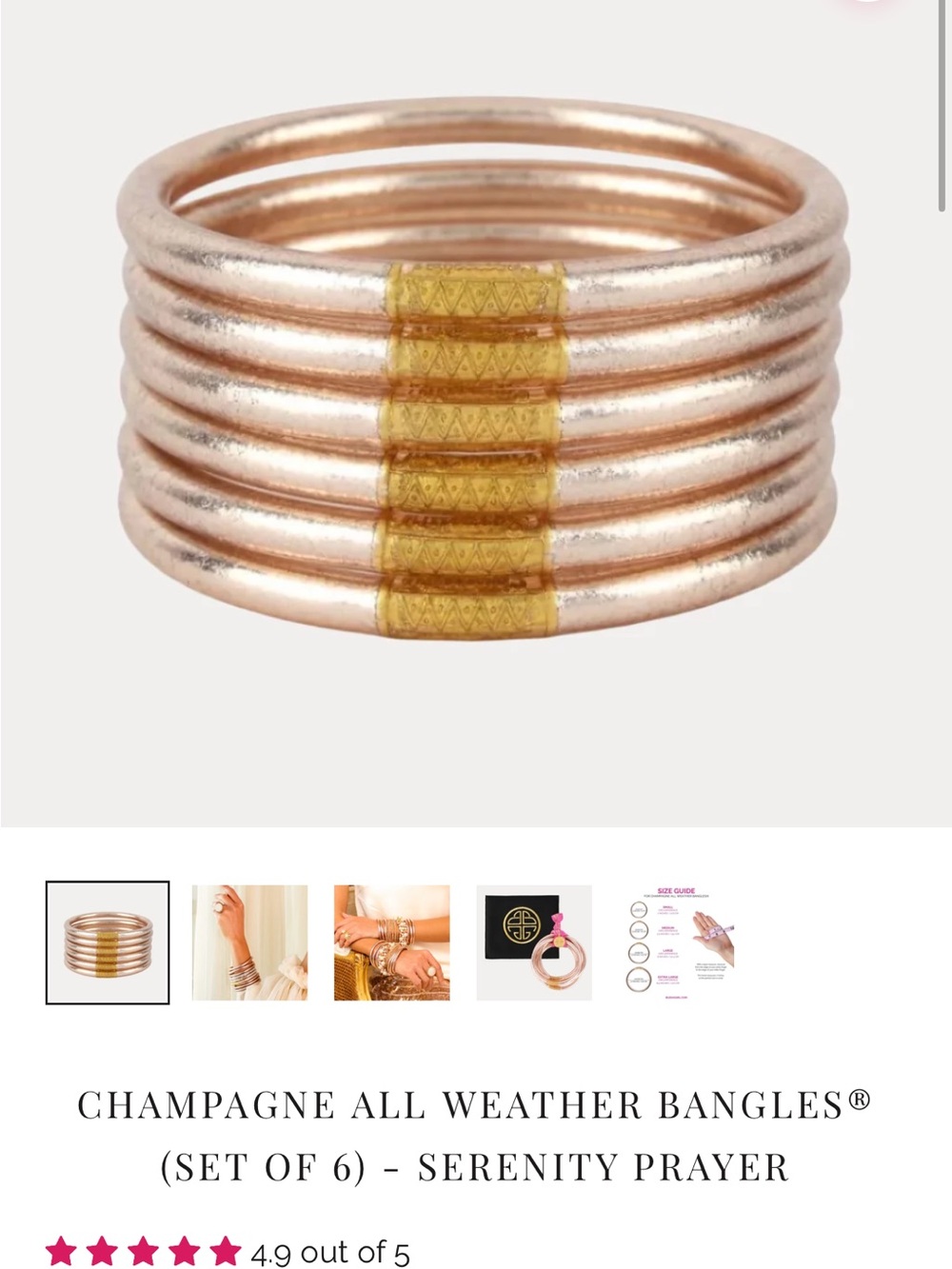Budhagirl Champagne Bangles